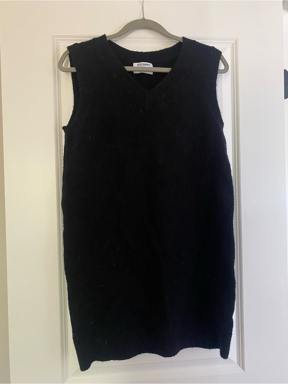 Old Navy Black Knit Sweater Vest Dress